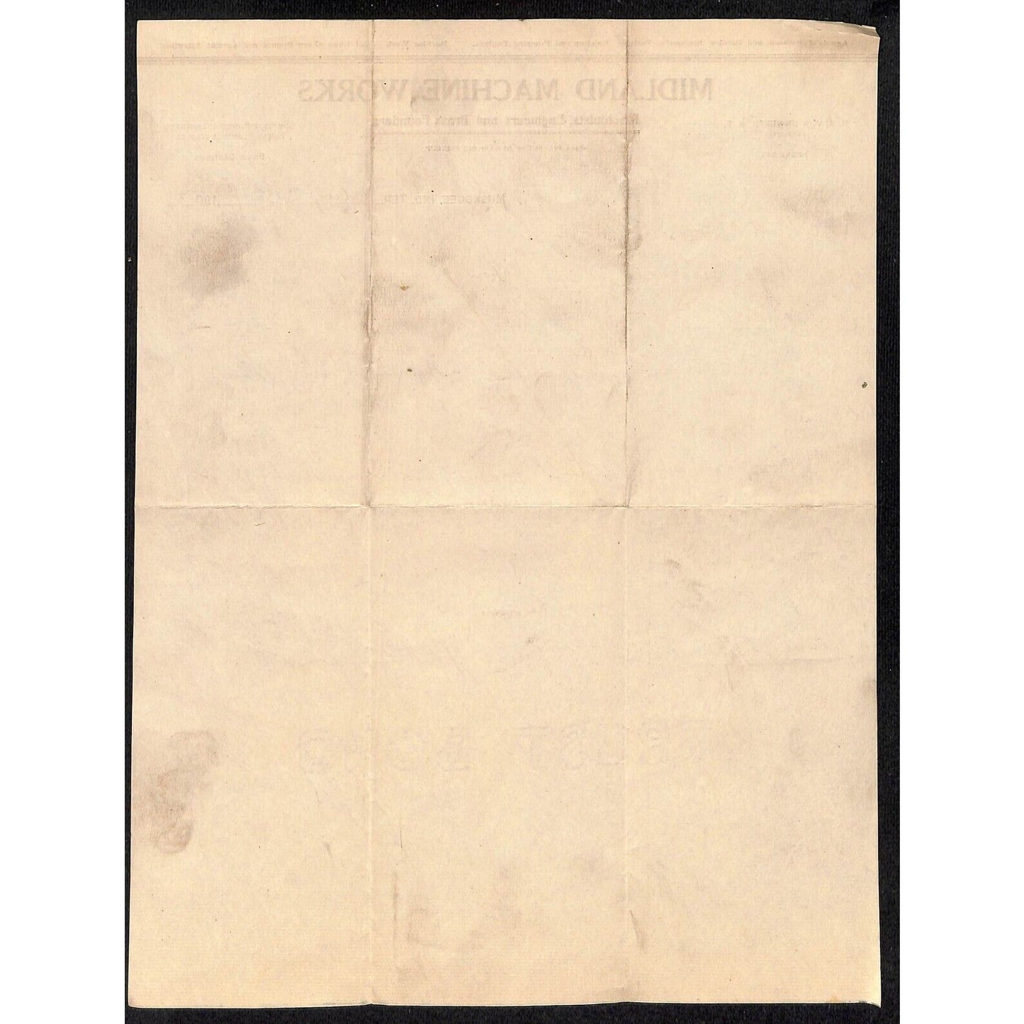 1907 Midland Machine Works Indian Territory Muskogee, OK ALS Letterhead