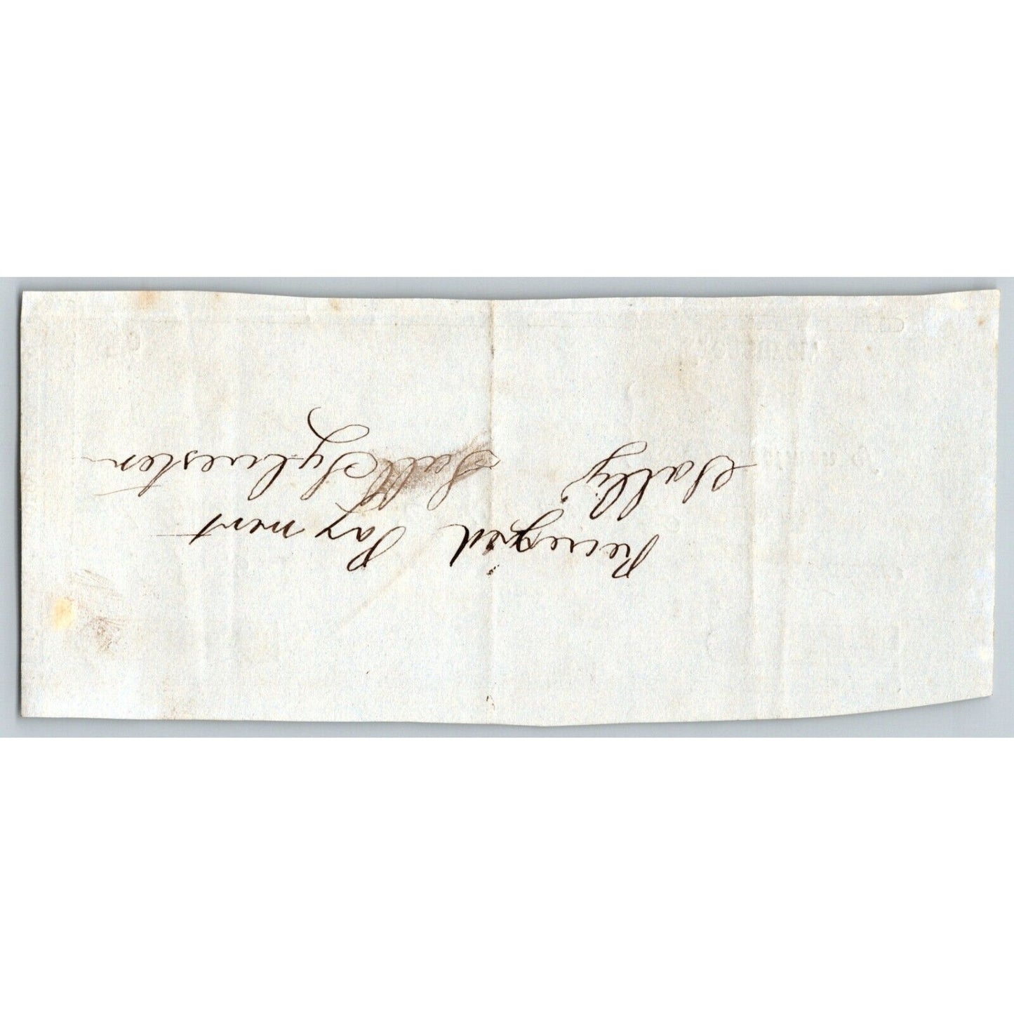 1847 Jabez Knowlton* Newburgh ME Town Check to Miss. Sally Snyder? Road Damage