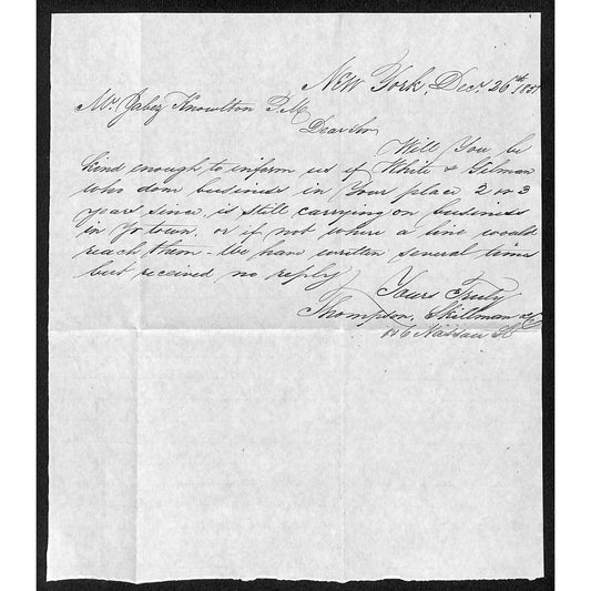 1851 ALS Jabez Knowlton* Newburgh, ME "White & Gilman" (Boston Dairy Company?)