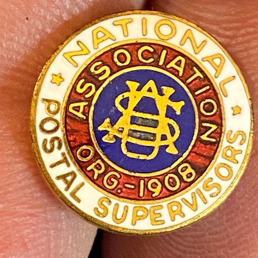 National Postal Supervisors Association Color Enameled Lapel Pin 13mm - No Nut