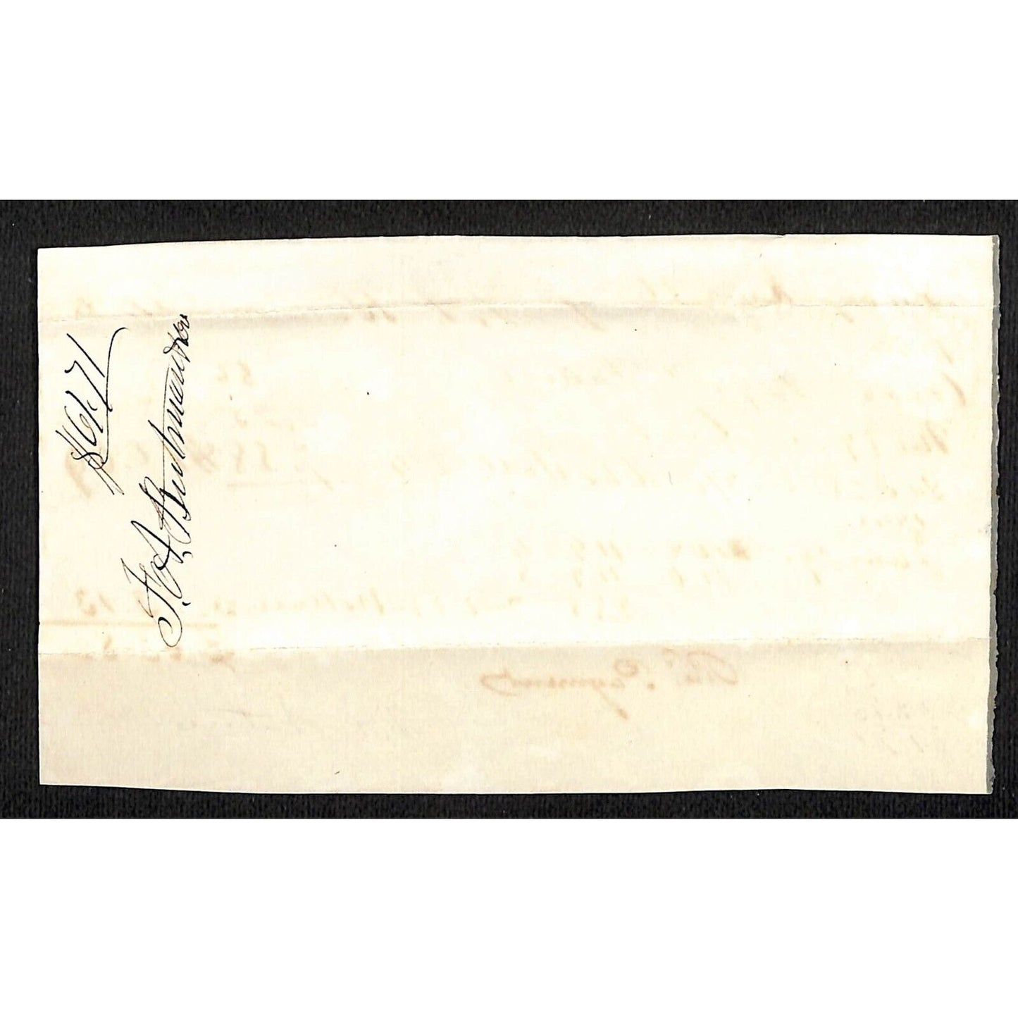 1844 Jabez Knowlton* Newburgh, ME General Store Receipt A. Butman & Co. Salt