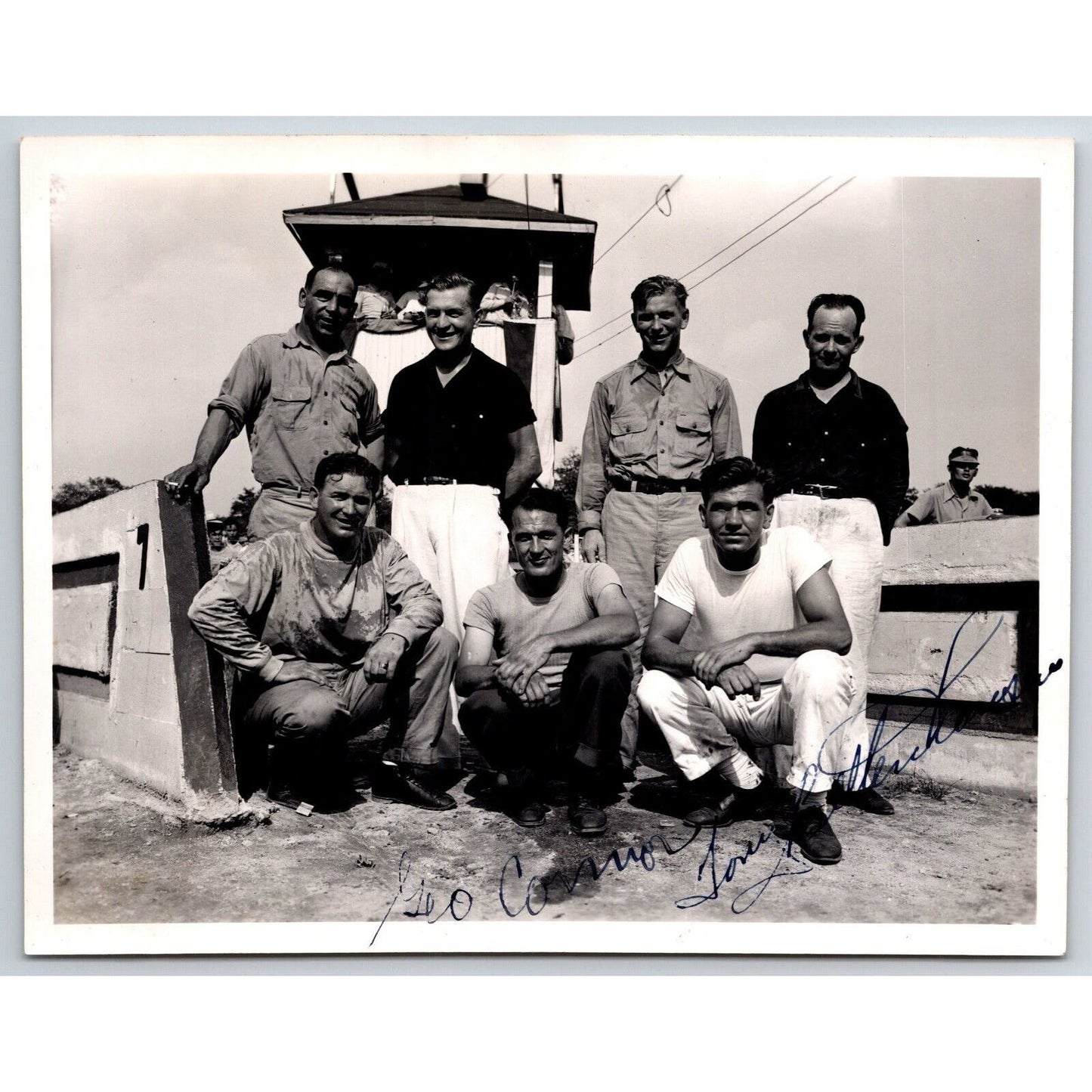 1940's Auto Racing Group Driver Photo Signed George Connor & Tony Bettenhausen