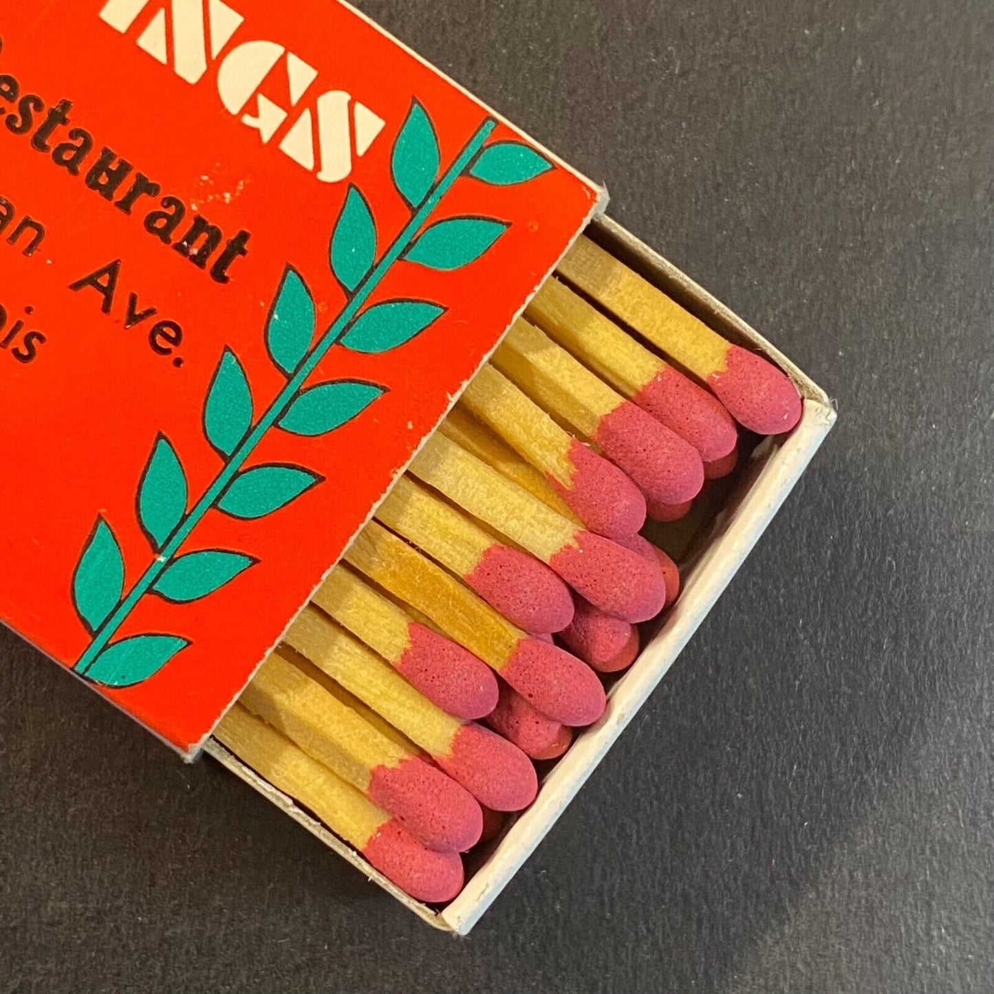 Gerald's Restaurant Michigan Ave Chicago Season's Greetings Matchbox c1970's VGC
