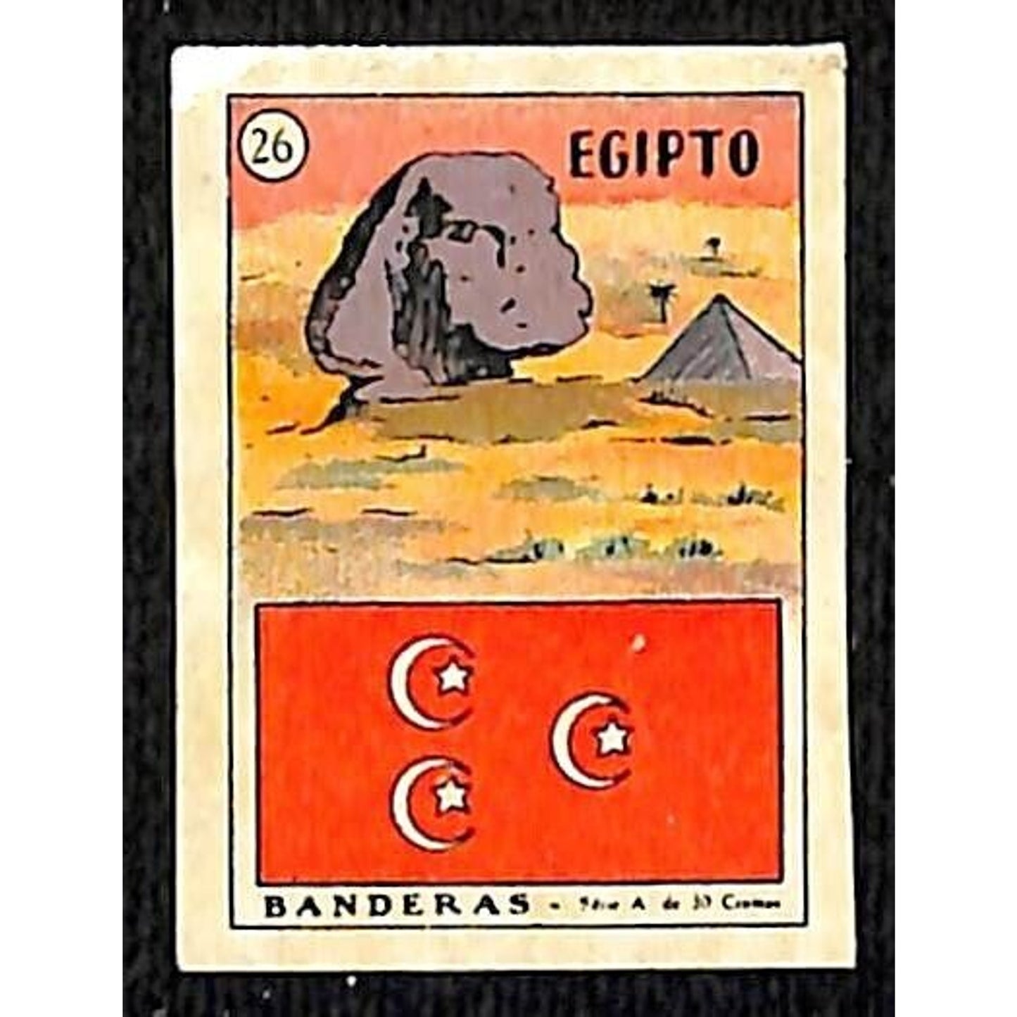 Egypt / Egipto Country Banderas / Flag Matchbox Label Series Vintage #26