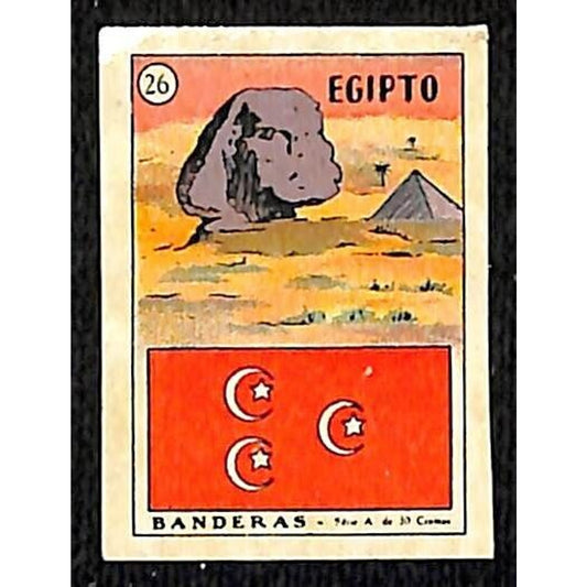 Egypt / Egipto Country Banderas / Flag Matchbox Label Series Vintage #26