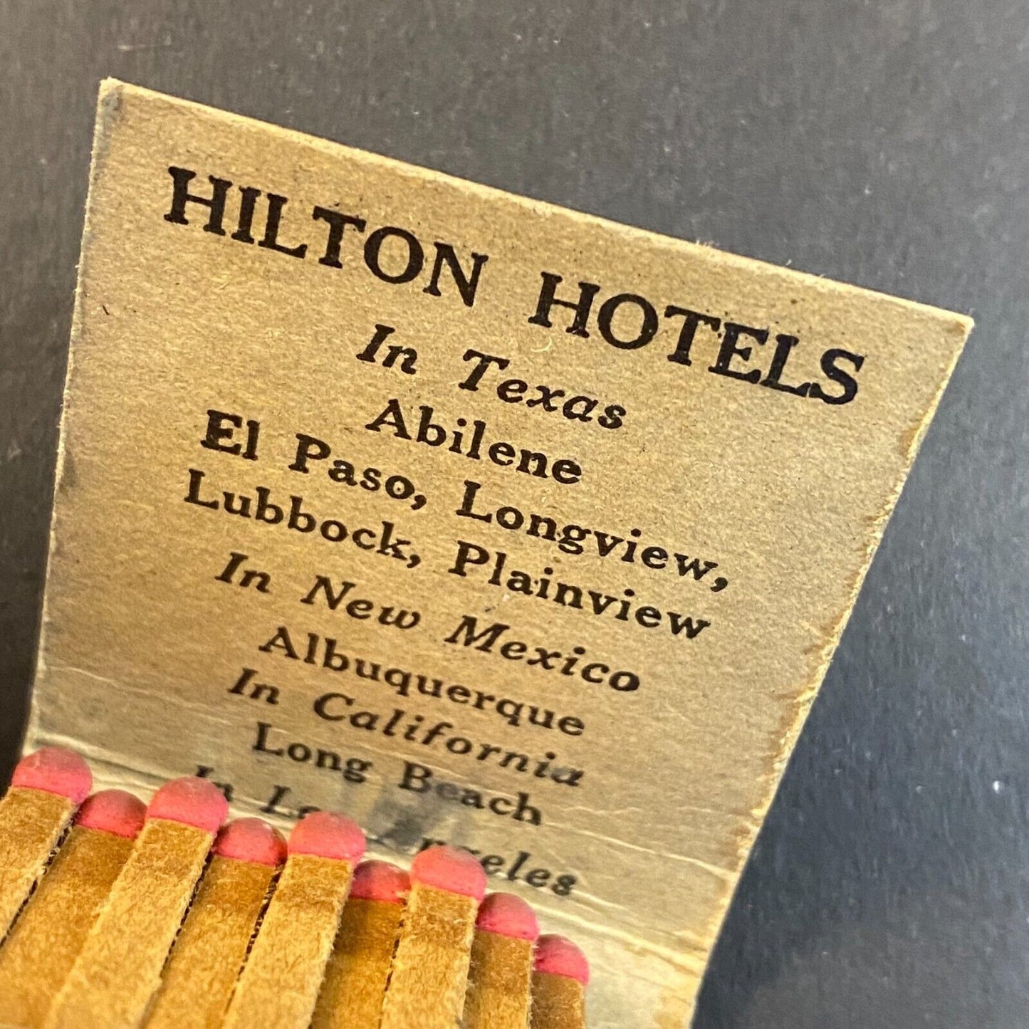 Hilton Hotels in Texas c1940s Mostly Full (-3) Matchbook Scarce