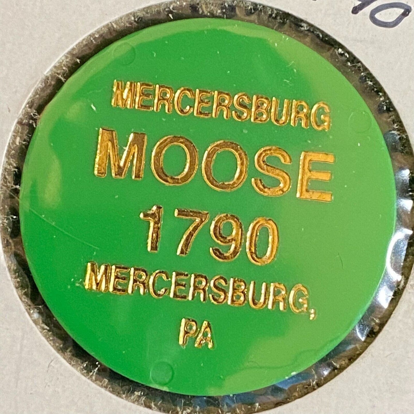 Mercersburg, PA Moose Lodge 1790 c1980's Plastic Drink Token "Soda"