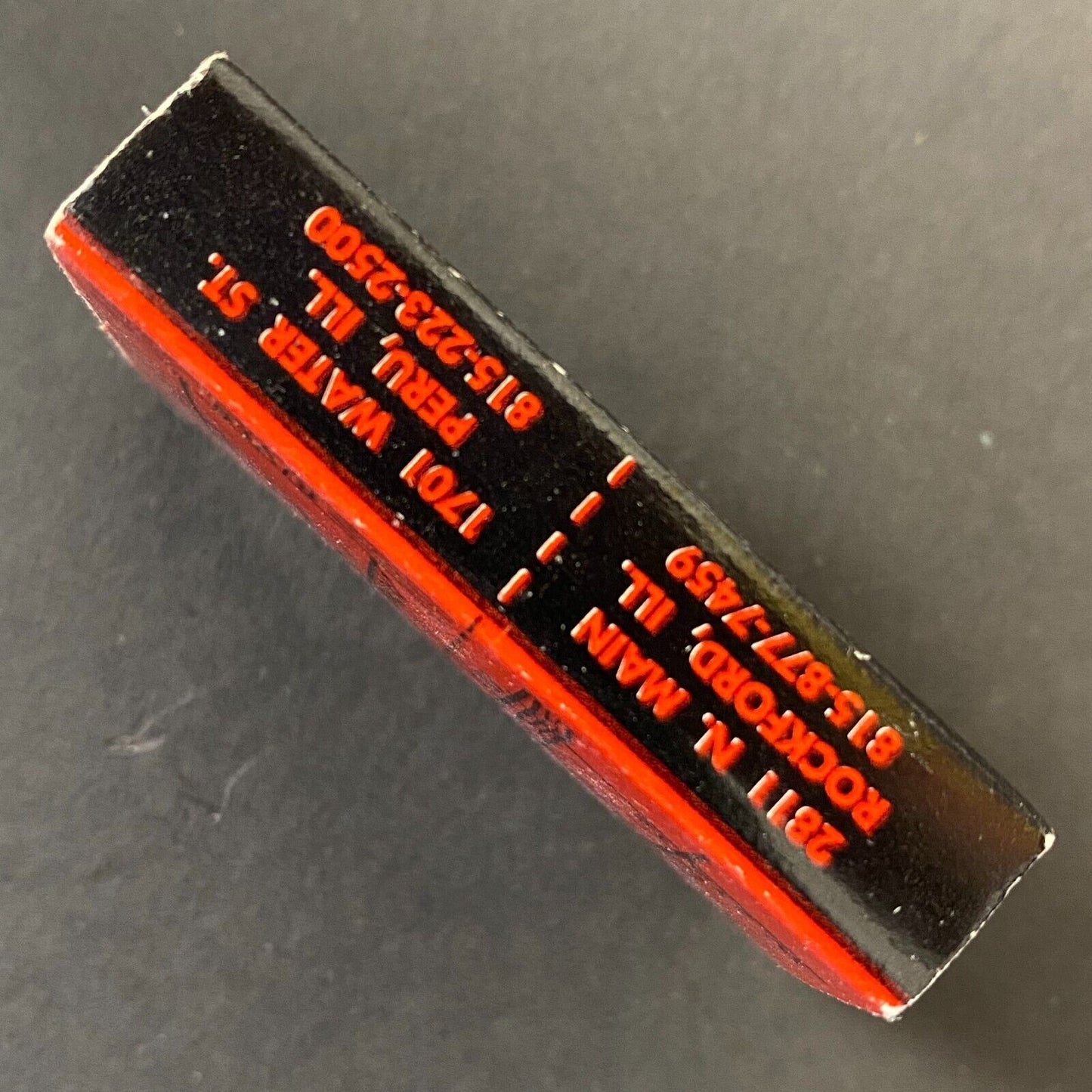 Red Door Inn Restaurant Rockford & Peru, IL c1970's-80s Matchbox w/ Map