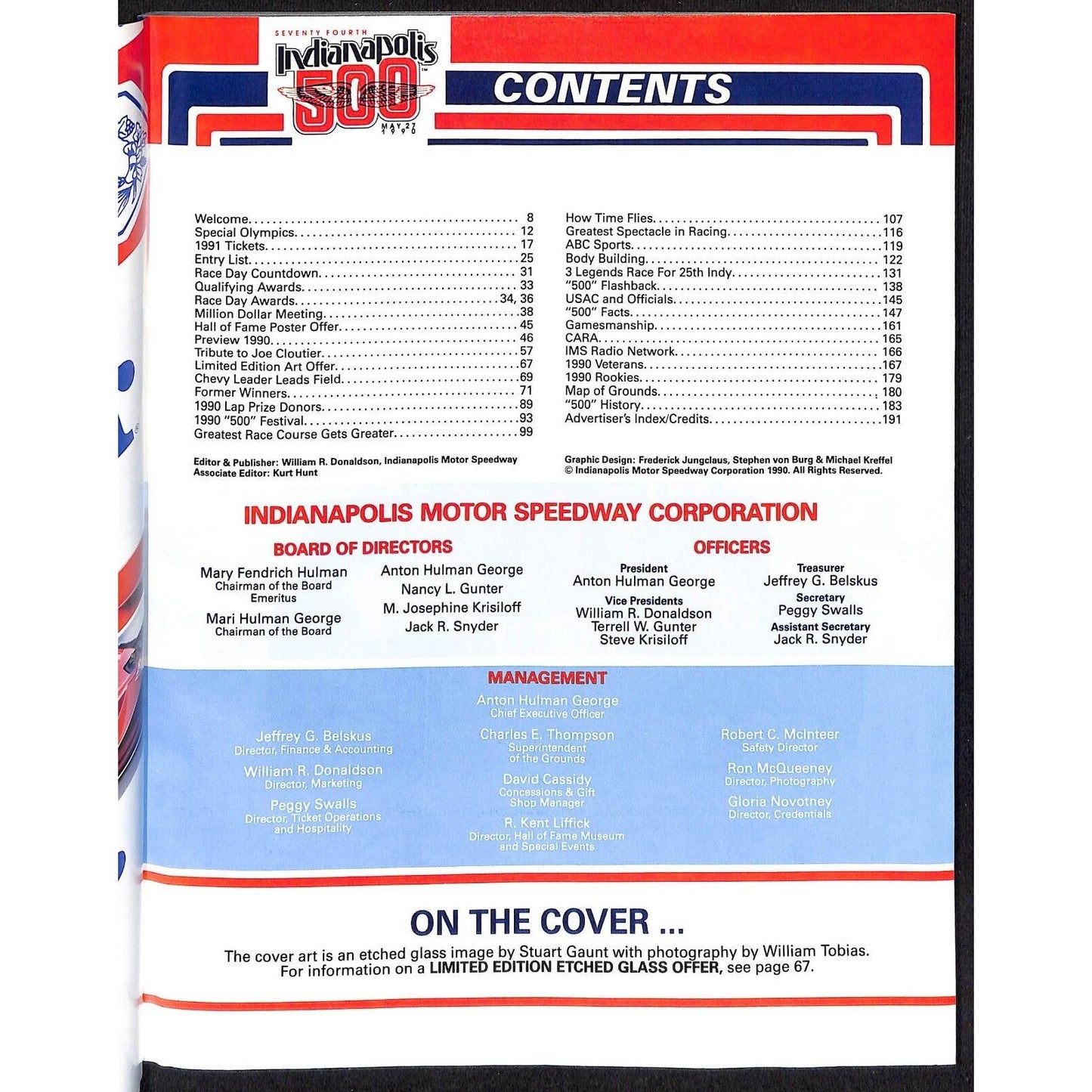 1990 Indianapolis 500 Racing Program VGC 191pp 1 lb. 7oz.
