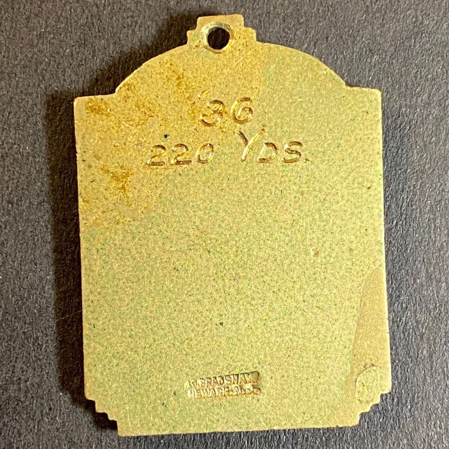 1936 Newark Sunday Call Trails 220 Yards (Sprint ?) Medal 25mm x 33mm 11g