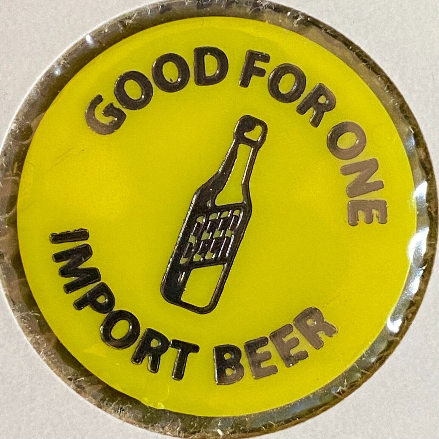 Milton, PA Aerie 1208 FOE c1980's Plastic Token "G/F One Import Beer"