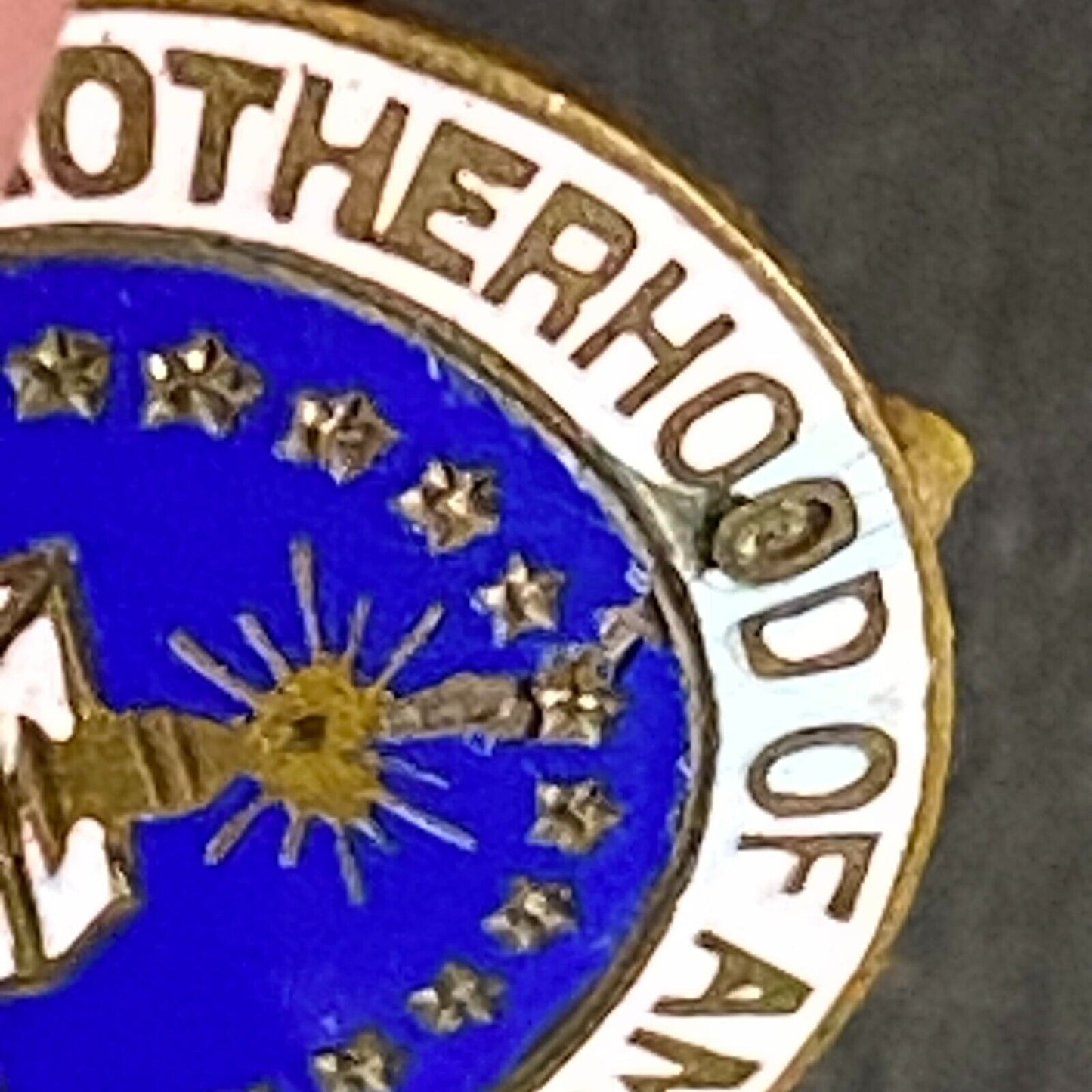 "Brotherhood of America" Truth Hope Love Color Enamel Lapel Pin 14mm