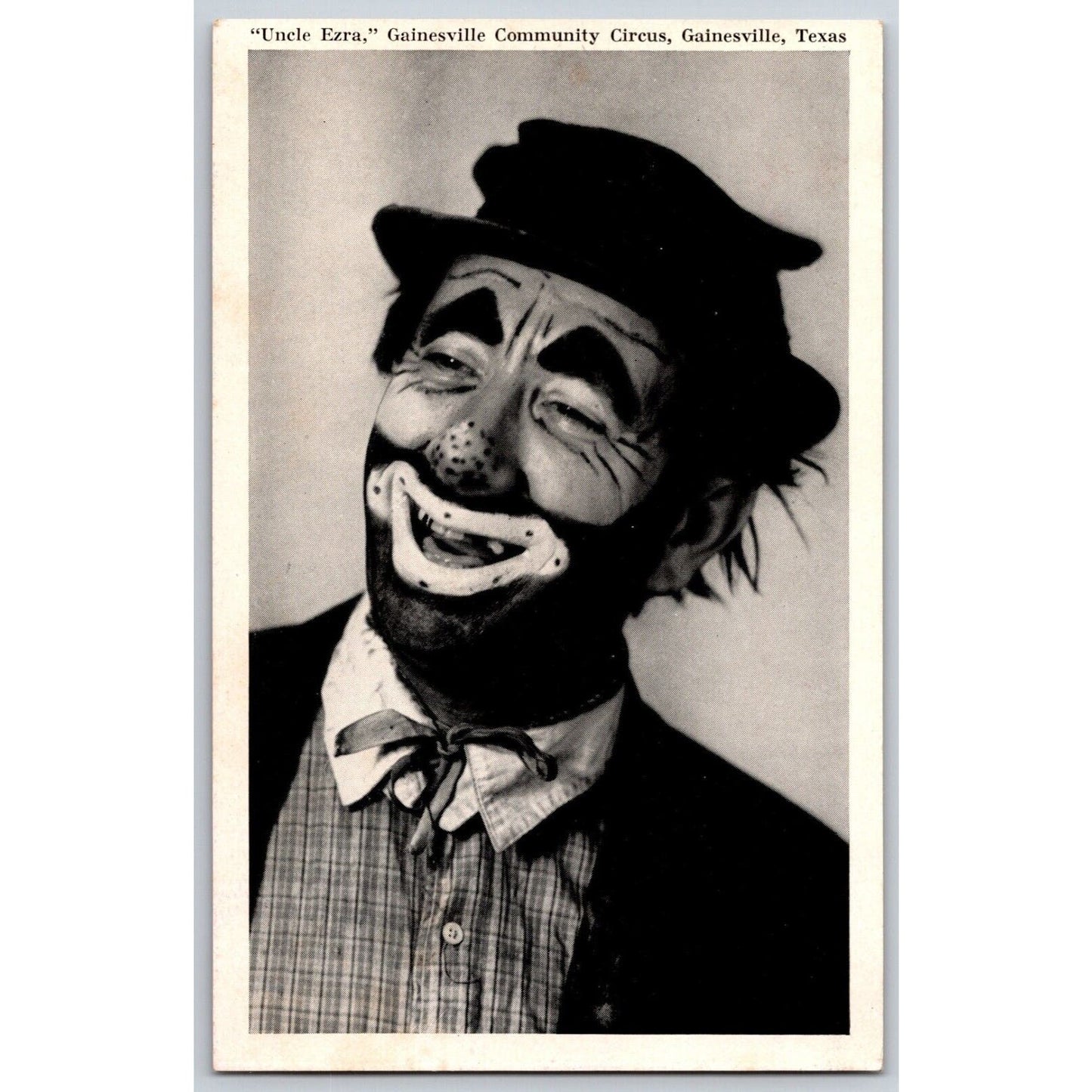 "Uncle Ezra" Gainesville Community Texas Circus Postcard c1935-45 NP VGC