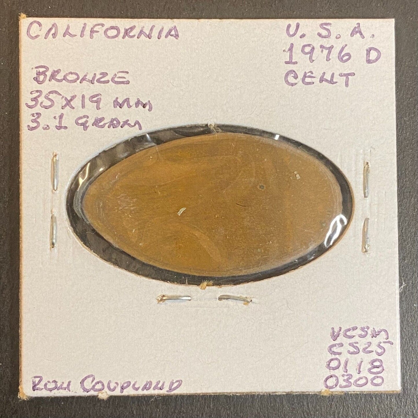 George C. Page Museum Los Angeles Elongated Penny Souvenir Scarce c1976