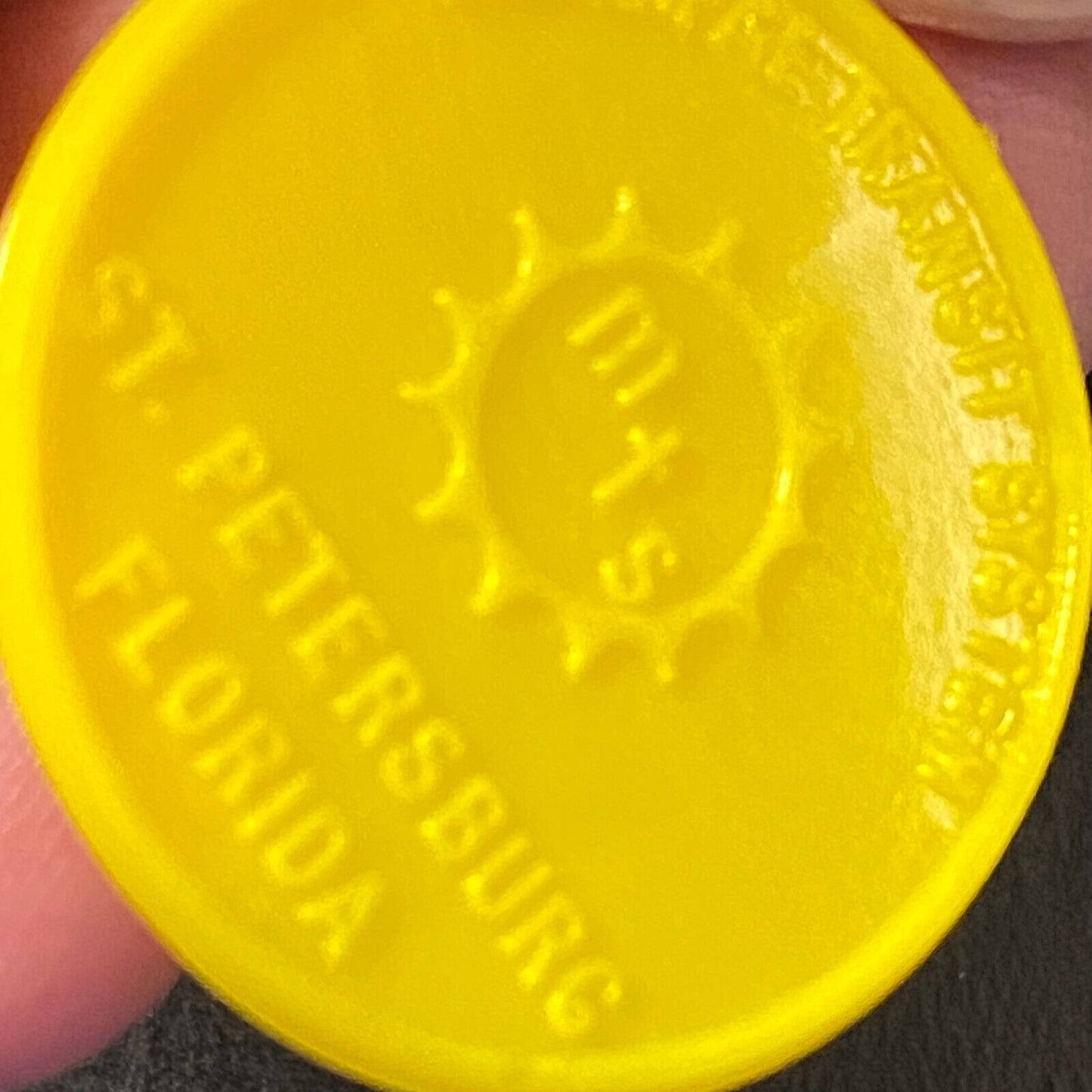 Municipal Transit System St. Petersburg City Bus One Student Fare Plastic Token