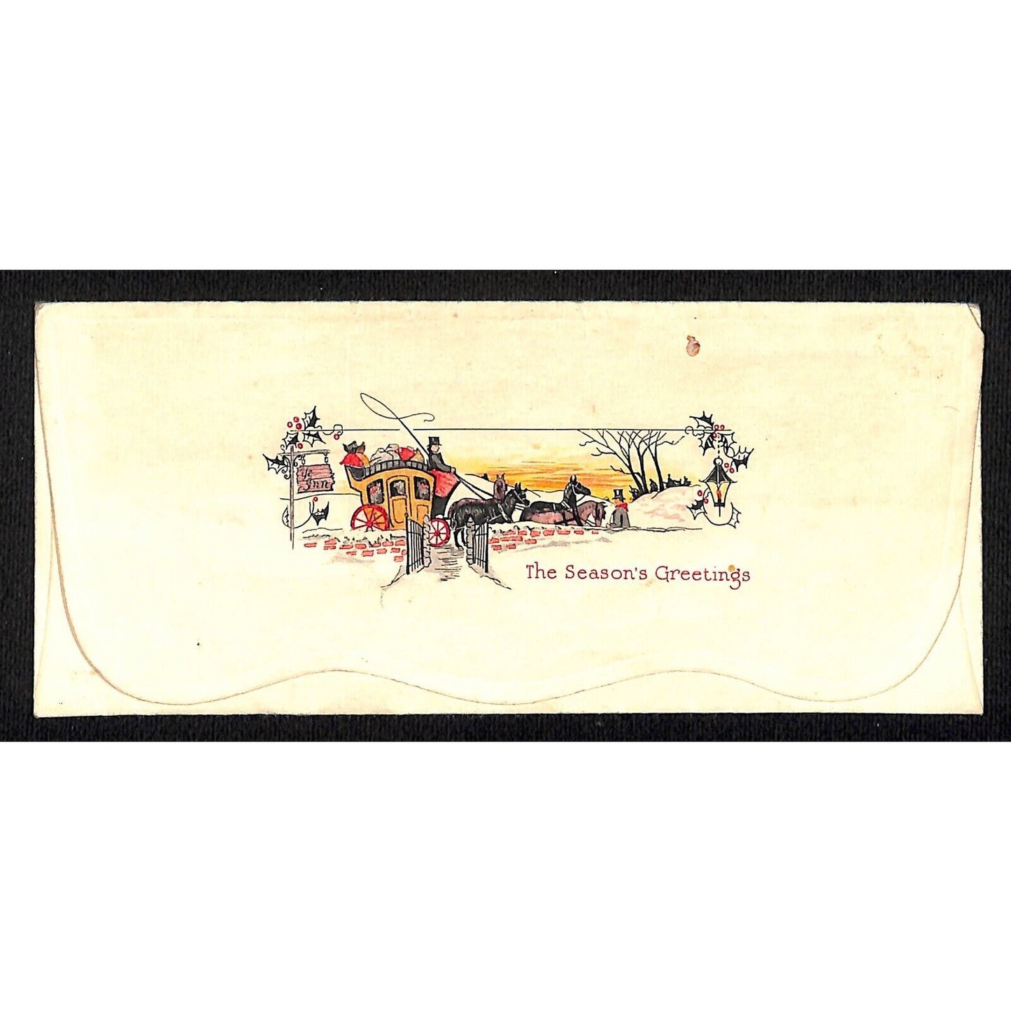 c1930's-40's "The Season's Greetings" Money Envelope "To My Beloved Wife"