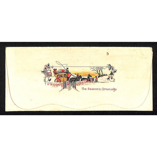 c1930's-40's "The Season's Greetings" Money Envelope "To My Beloved Wife"