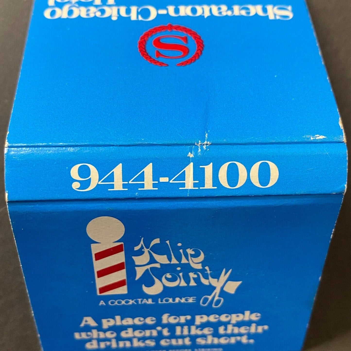 Klip Joint Cocktail Lounge / Sheraton Chicago Full Matchbook Scarce VGC c1973-74