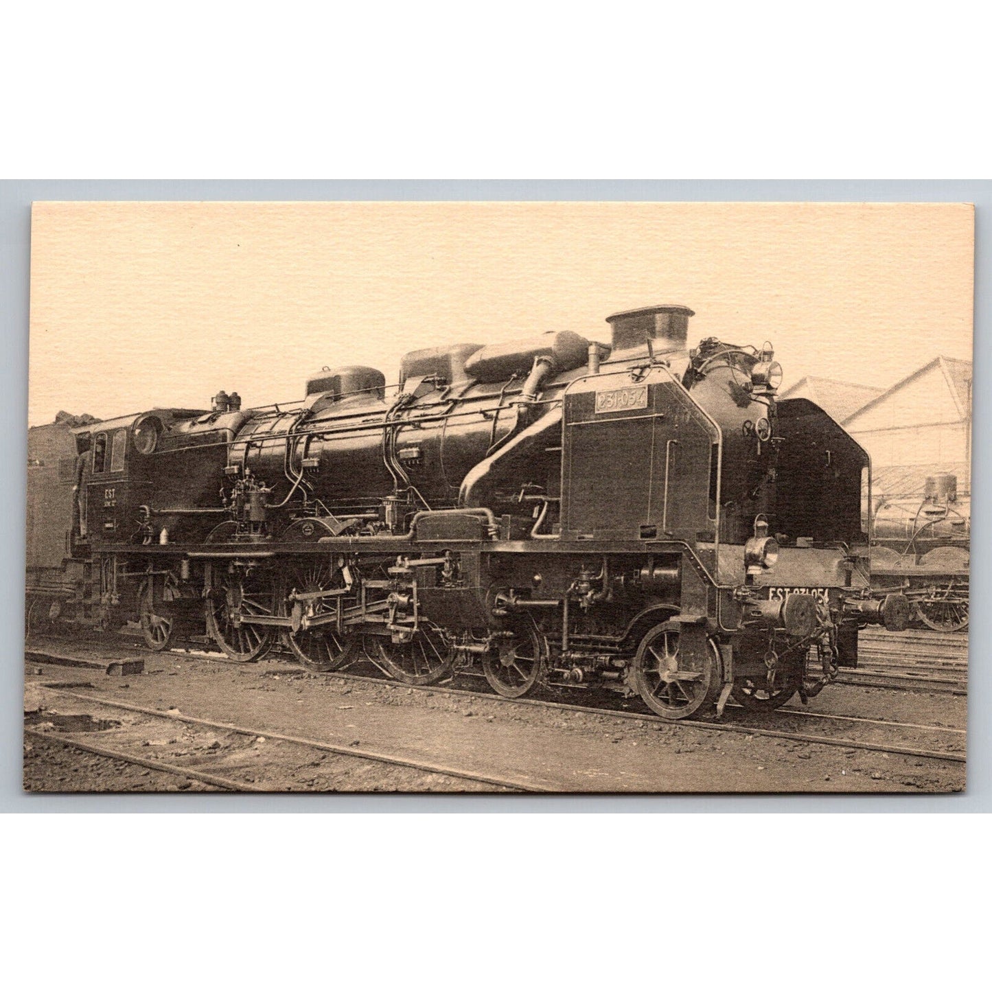 French Railroad RPPC* Postcard Machine 231-054 Series 231 C-051-073 c1900 H.M.P.