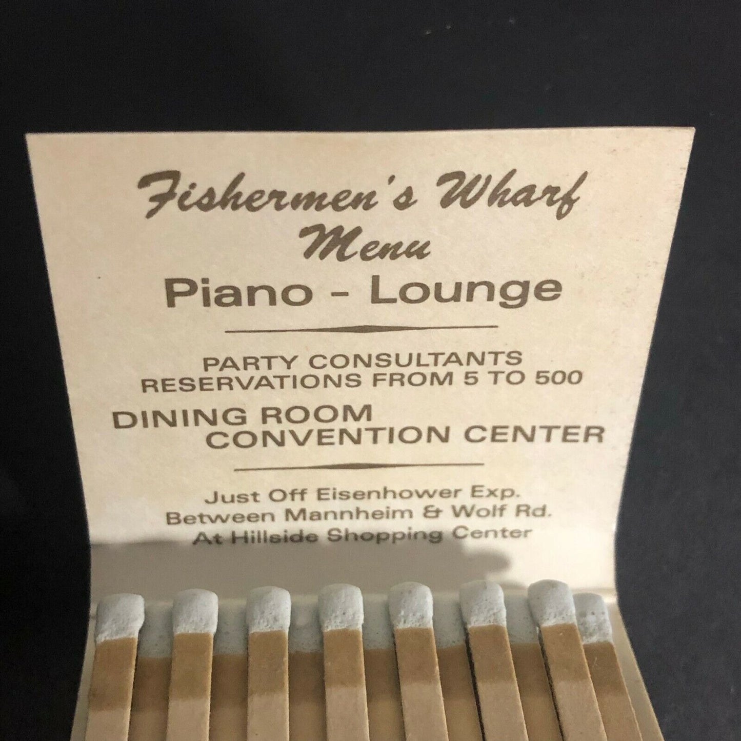 Hillside, ILL Josef's Restaurant c1970's Full Matchbook