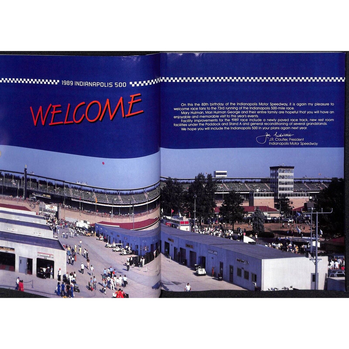 1989 Indianapolis 500 Program Racing VGC 190pp 1lb 6oz