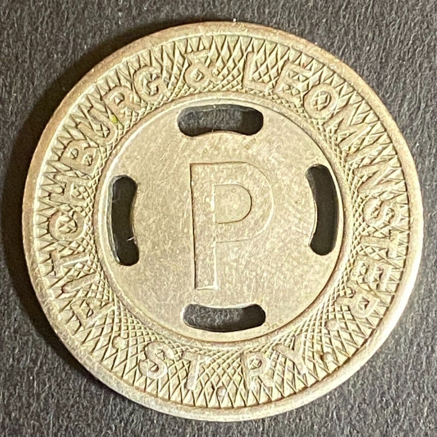 Fitchburg & Leominster Street Railway WM One Pupil's Fare Token c1963 22mm