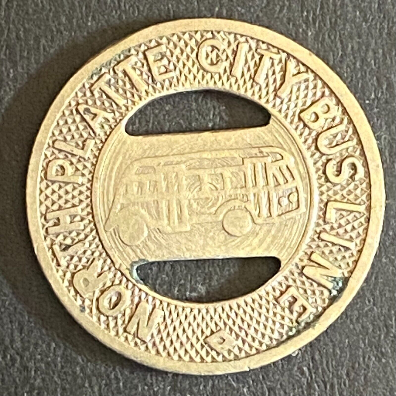 Bus Ride Token North Platte City Bus Lines G/F One Fare Bus Transit Token - 16mm ...