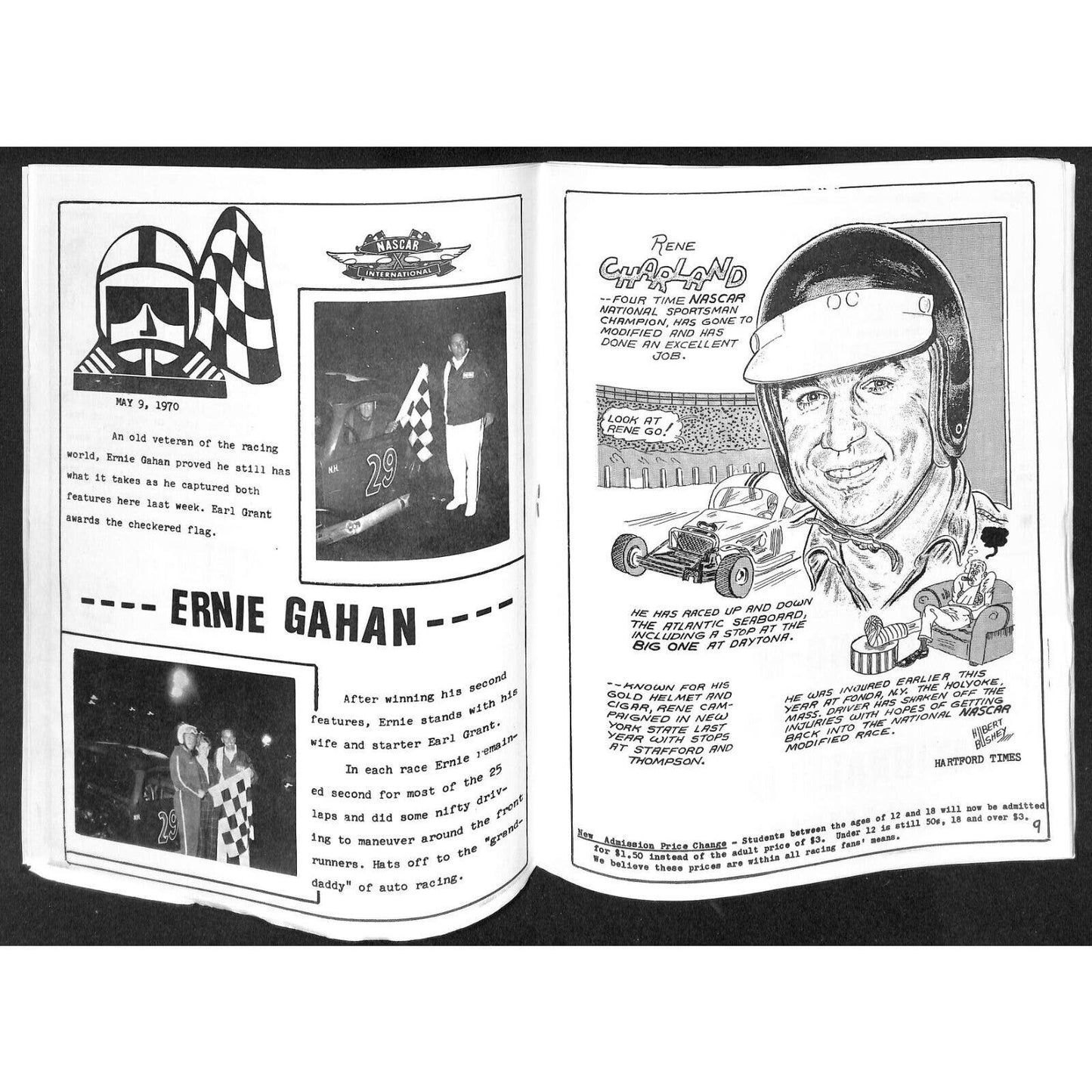 Stafford Springs Speedway Auto Races 1970 NASCAR Program 12pp* Scarce