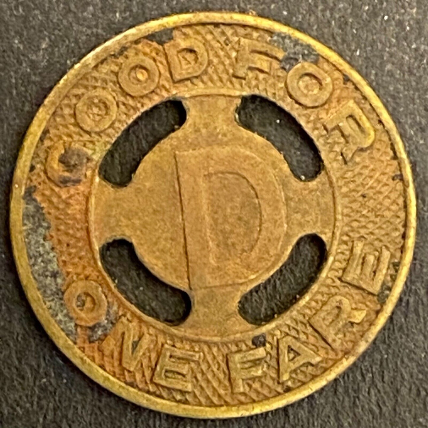 Duke Power Company (Durham, NC) G/F One Fare Transit Token 16mm (#2)