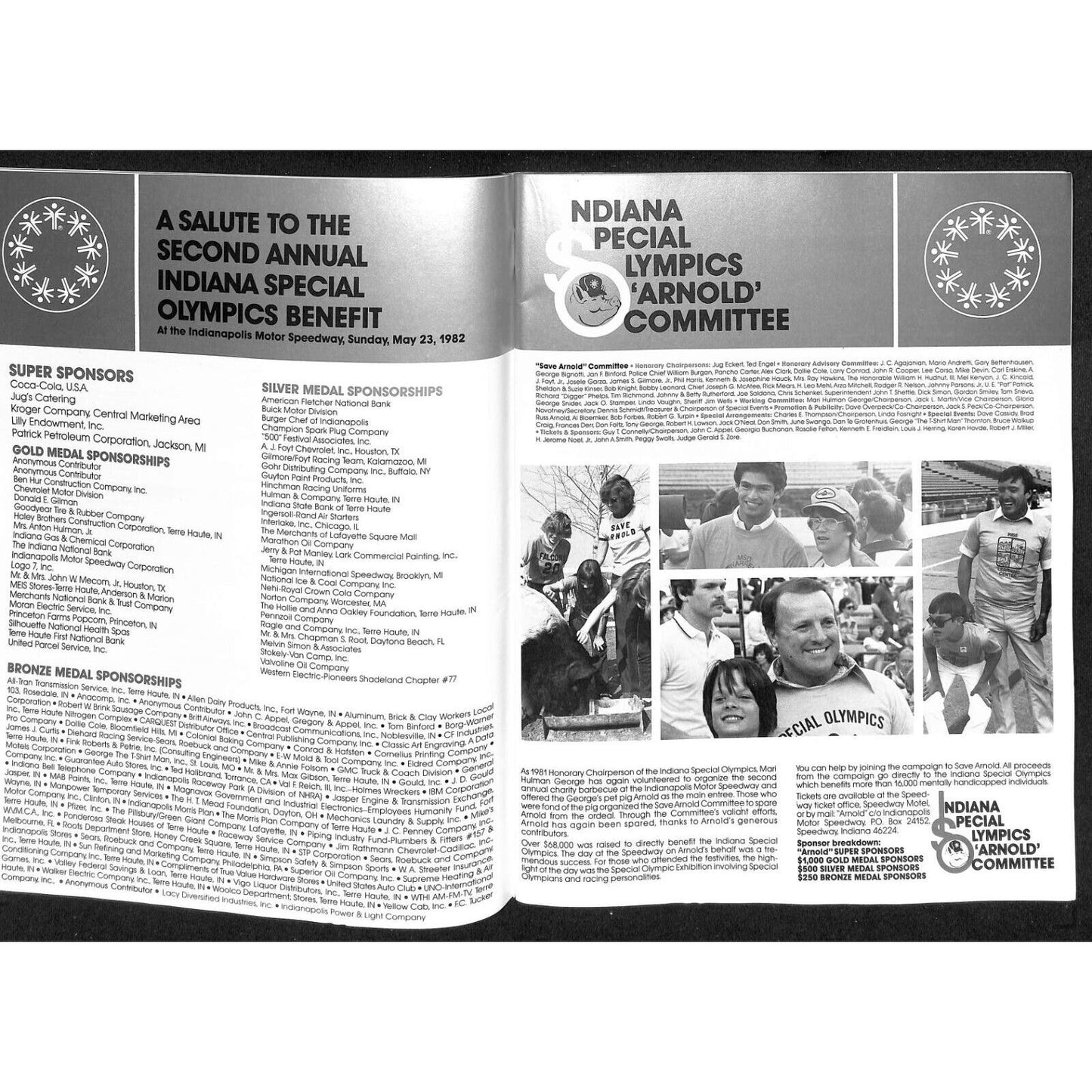 1982 Indianapolis 500 Program Racing VGC 125pp 13oz