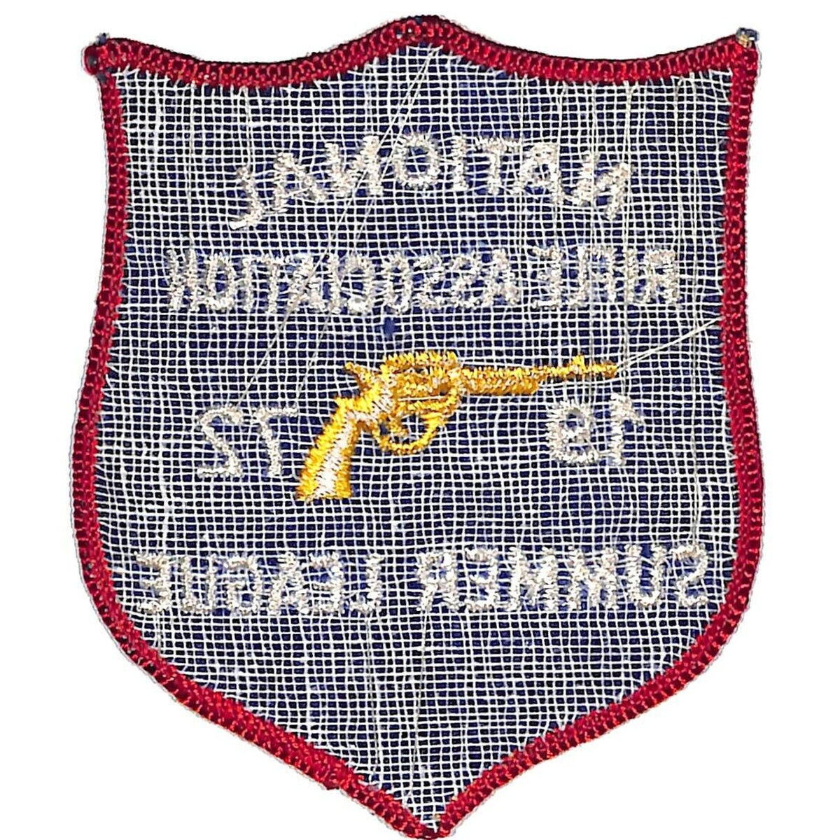 NRA Summer League 1972 Vintage Embroidered Patch 3 1/2" Pistol NOS VGC