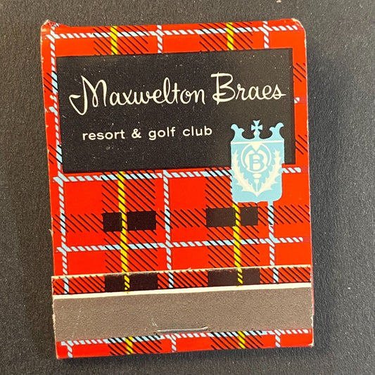 Maxwelton Braes Resort & Golf Club Baileys Harbor, WI c1966-73 Full Matchbook