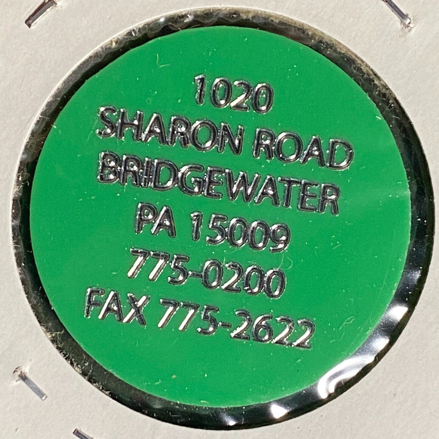 Bridgewater, PA Robert's Roadside Inn Plastic Token G/F One Mixed Drink