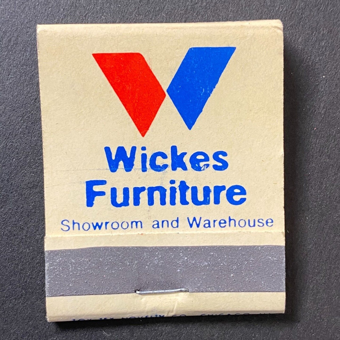 Wickes Furniture Showroom Willowbrook, IL Full Matchbook c1960's -74