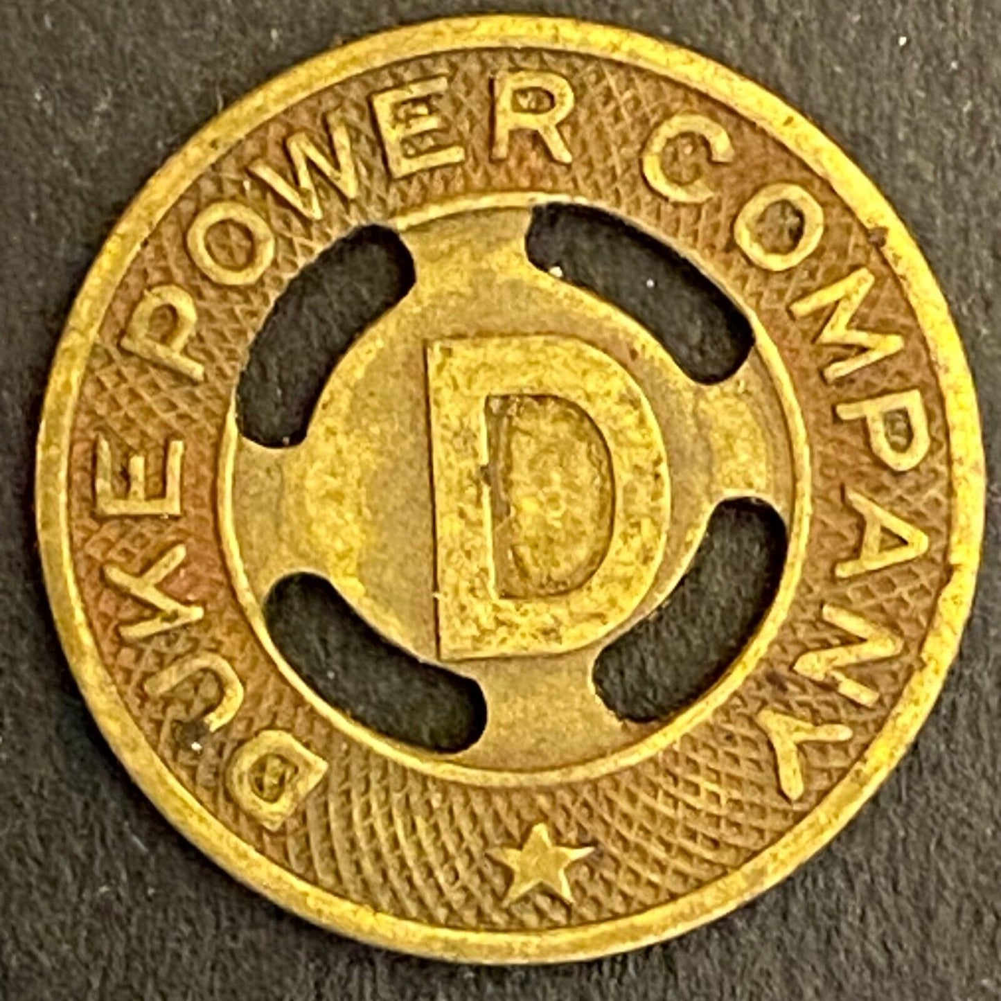 Duke Power Company (Durham, NC) G/F One Fare Transit Token 16mm (#2)
