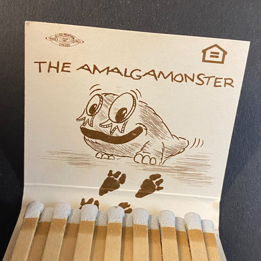 Amalgamated Bank Chicago "Amalgamonster" c1974-80's Full Matchbook VGC