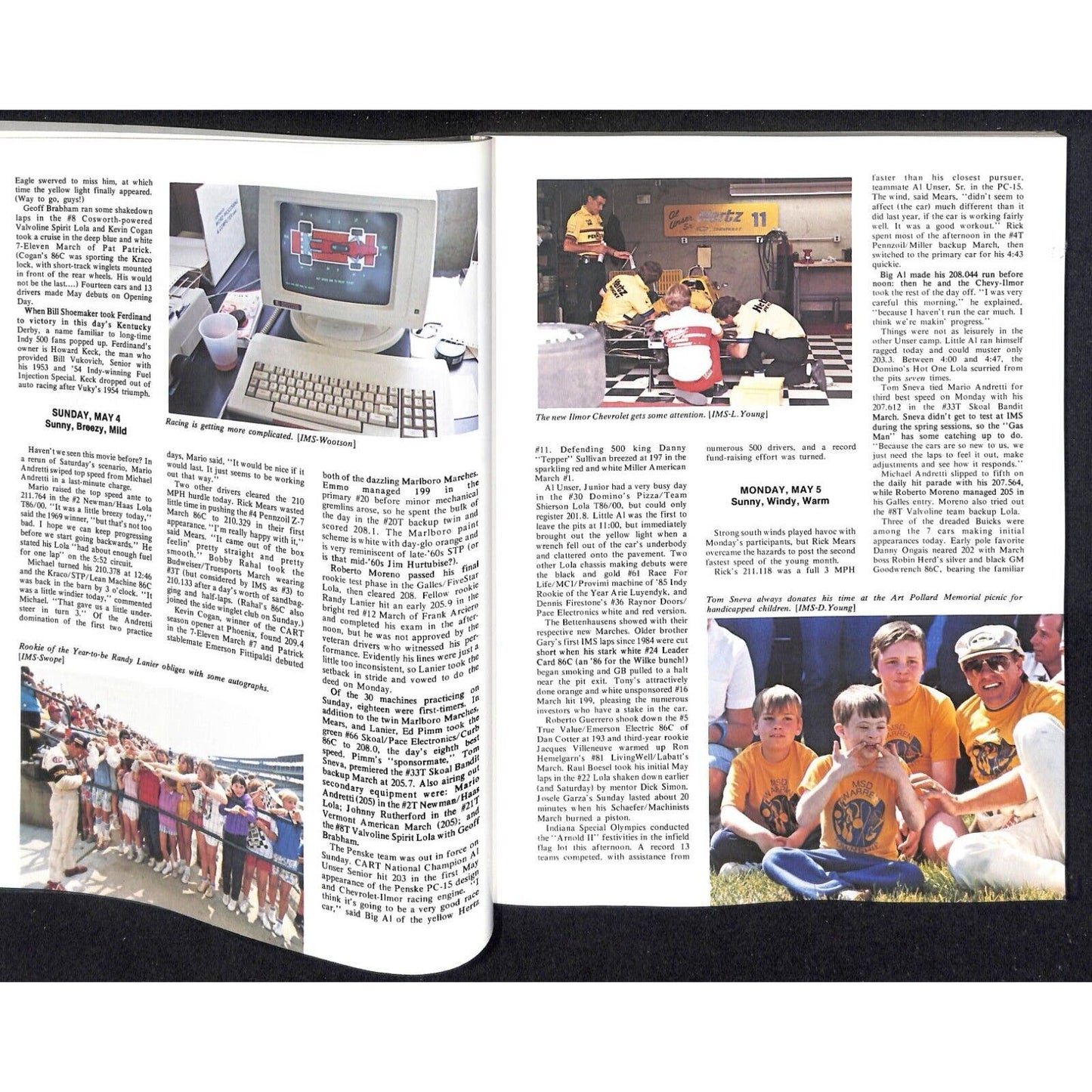 1986 Hungness Indianapolis 500 Yearbook Racing VGC 223pp 1lb 6oz