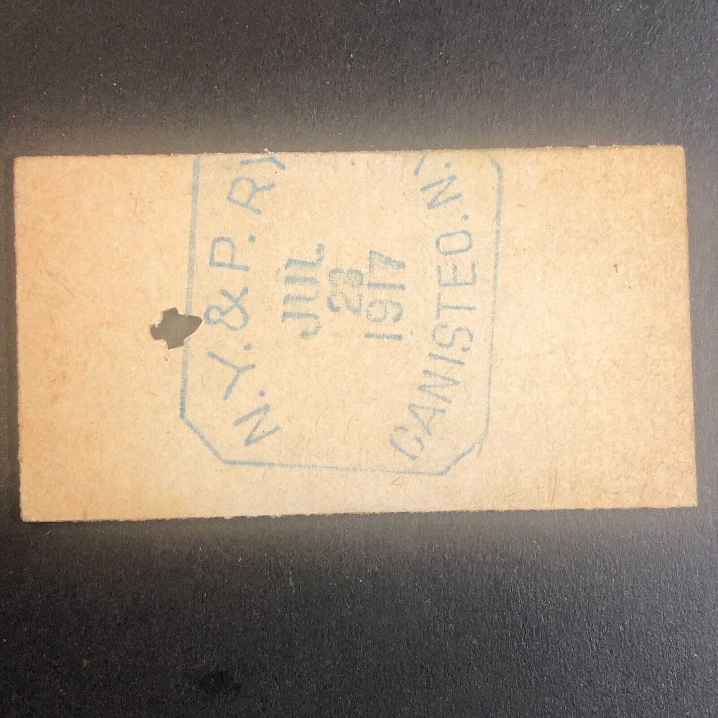 New York & Pennsylvania Railroad July 23 1917 Rexville, NY Ticket #30257