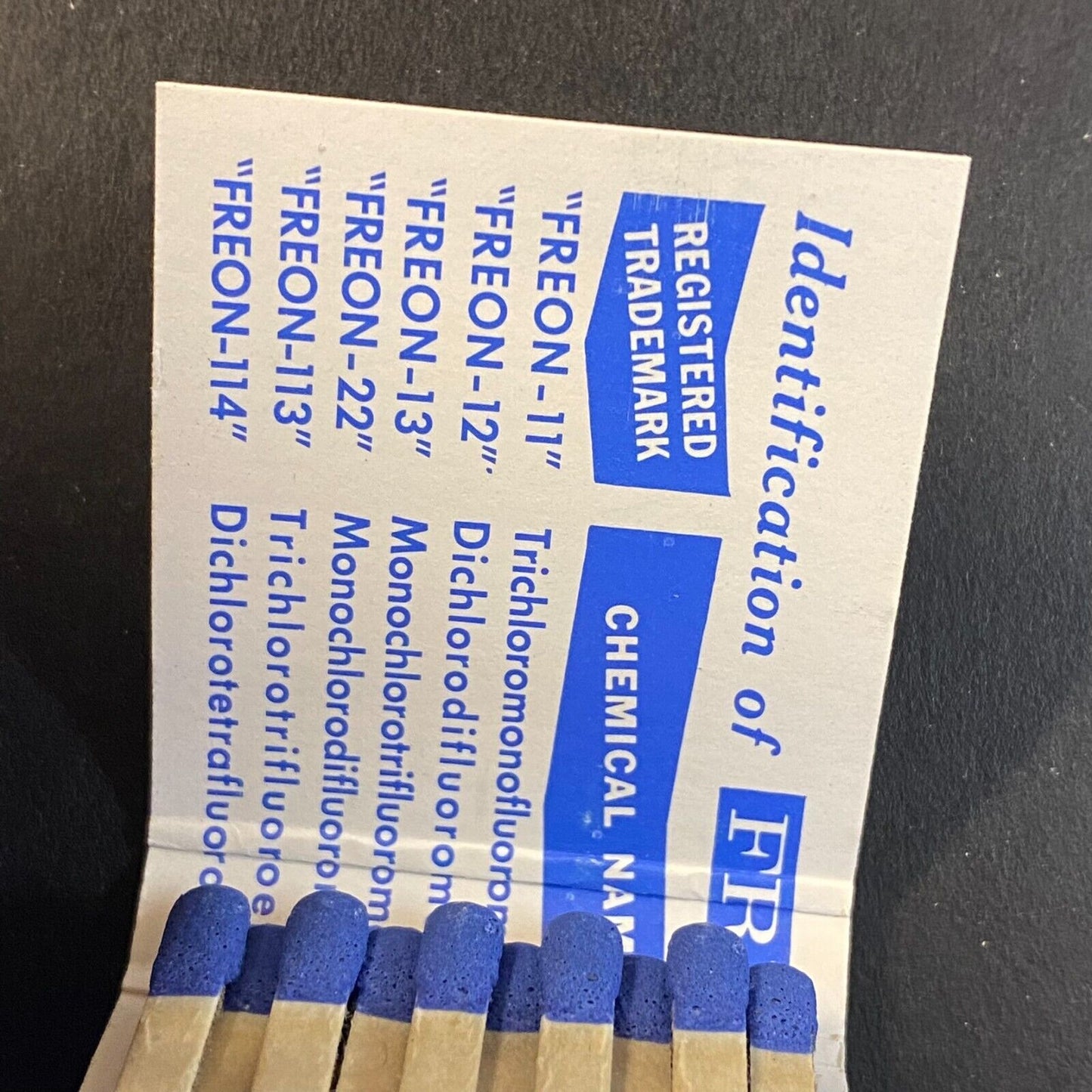Dupont Freon / Airo Supply Co. Chicago c1973-1980's Full Matchbook VGC