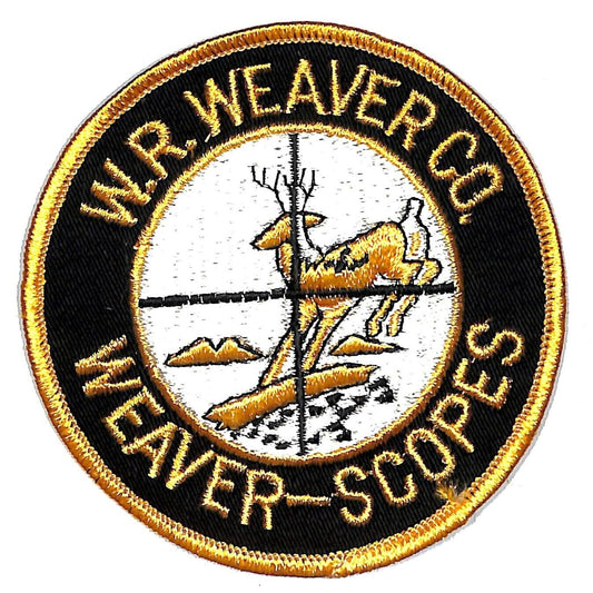 W.R. Weaver Co. Scopes Vintage Embroidered Patch 4" c1970's-80's NOS VGC