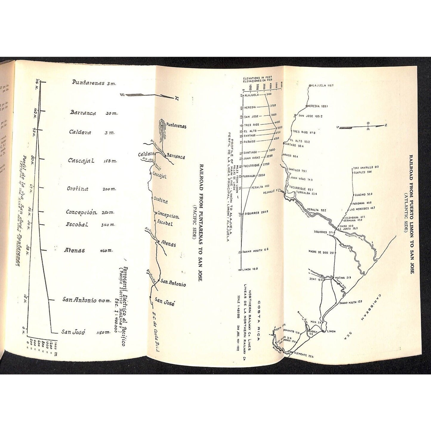 "Sightseeing in Costa-Rica" Tour Brochure w/ Tour Info & RR Map July 1939 48pp