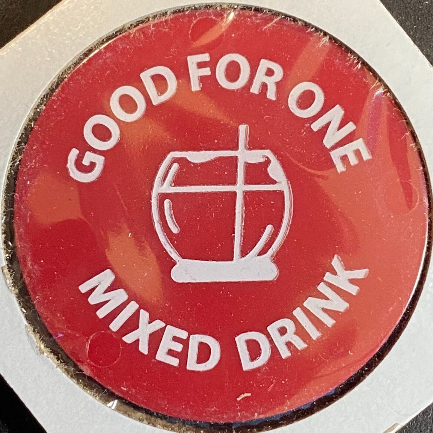 Harrisonville, F.O.E. #4274 c1970's-80's Plastic "G/F One Mixed Drink" Token