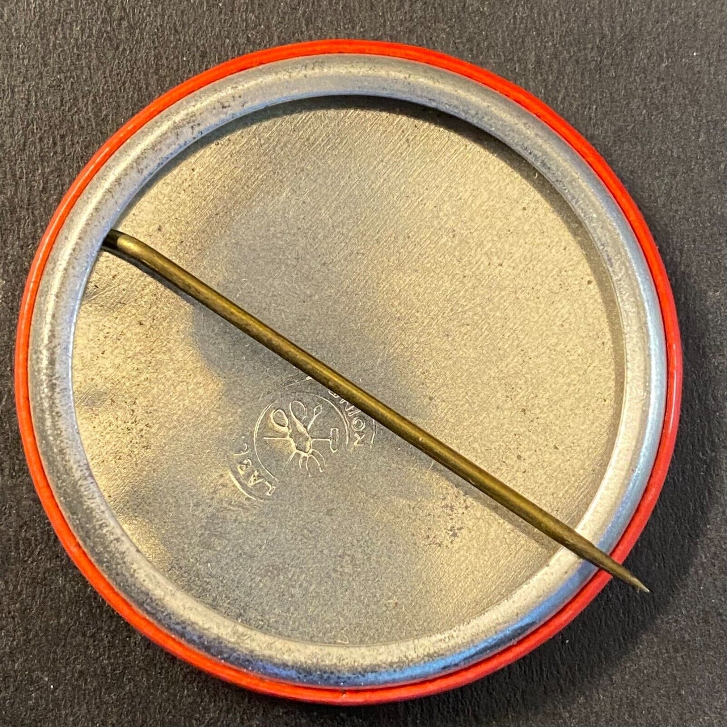American Flag "America Love it or Leave it" Steel Pinback 1 5/8" - c1967*