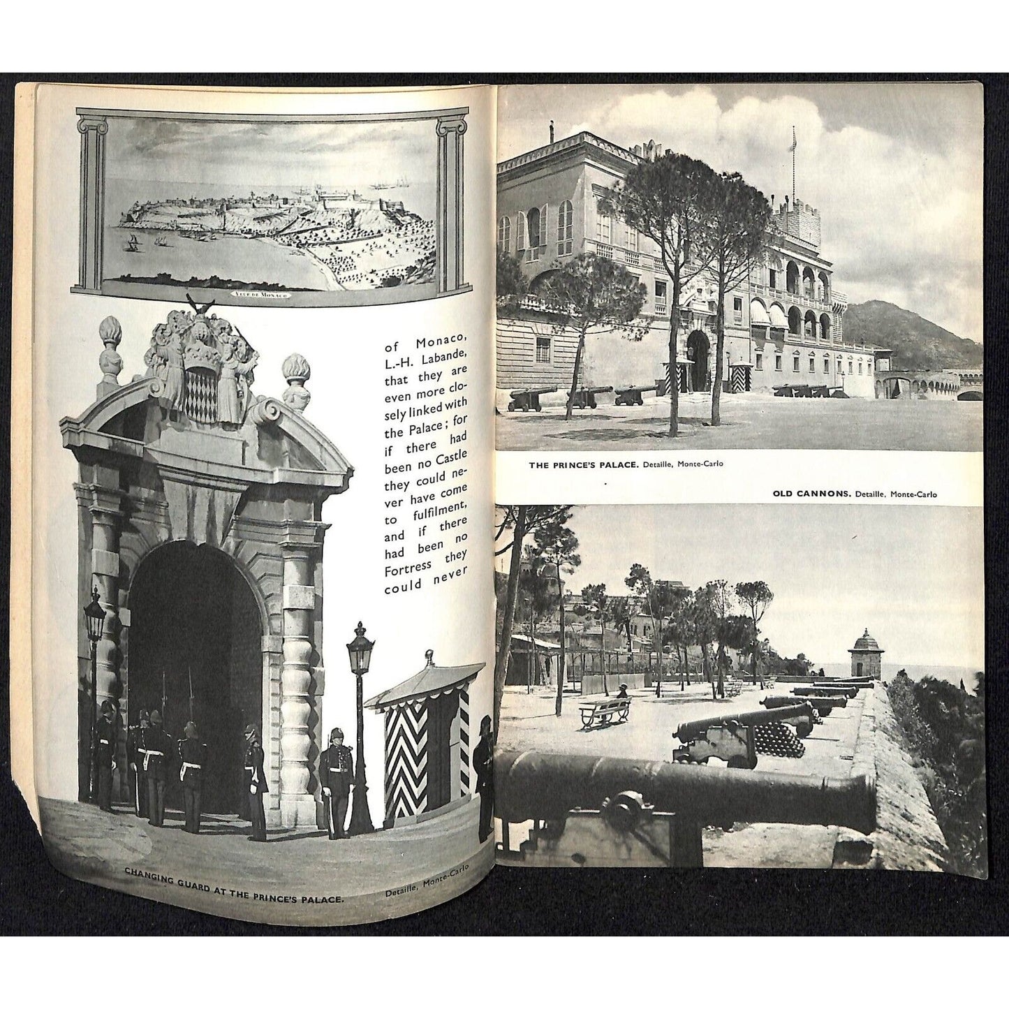 c1930's "Principauté de Monaco" Travel Brochure 32pp + Fold-Out Centerfold Pages