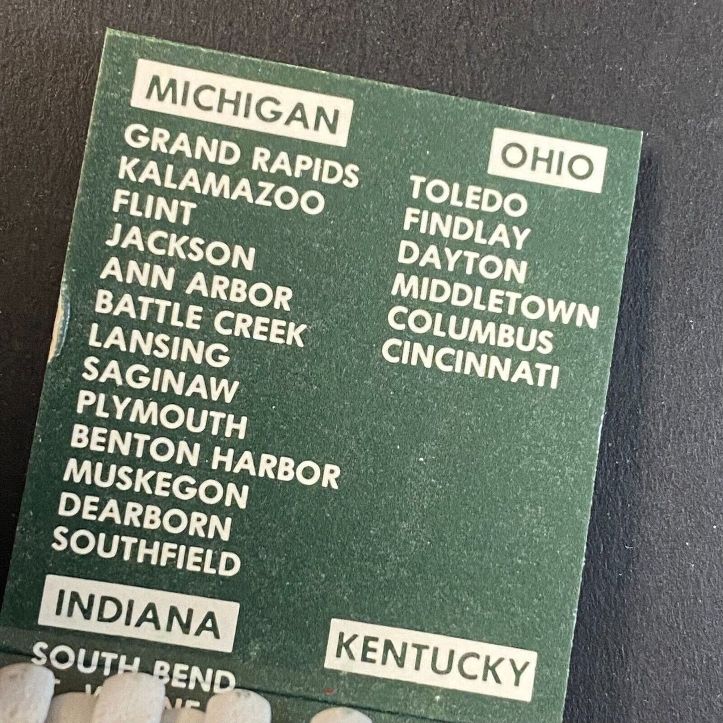 Bill Knapp's Restaurants Michigan Ohio c1960's-73 Full Matchbook VGC