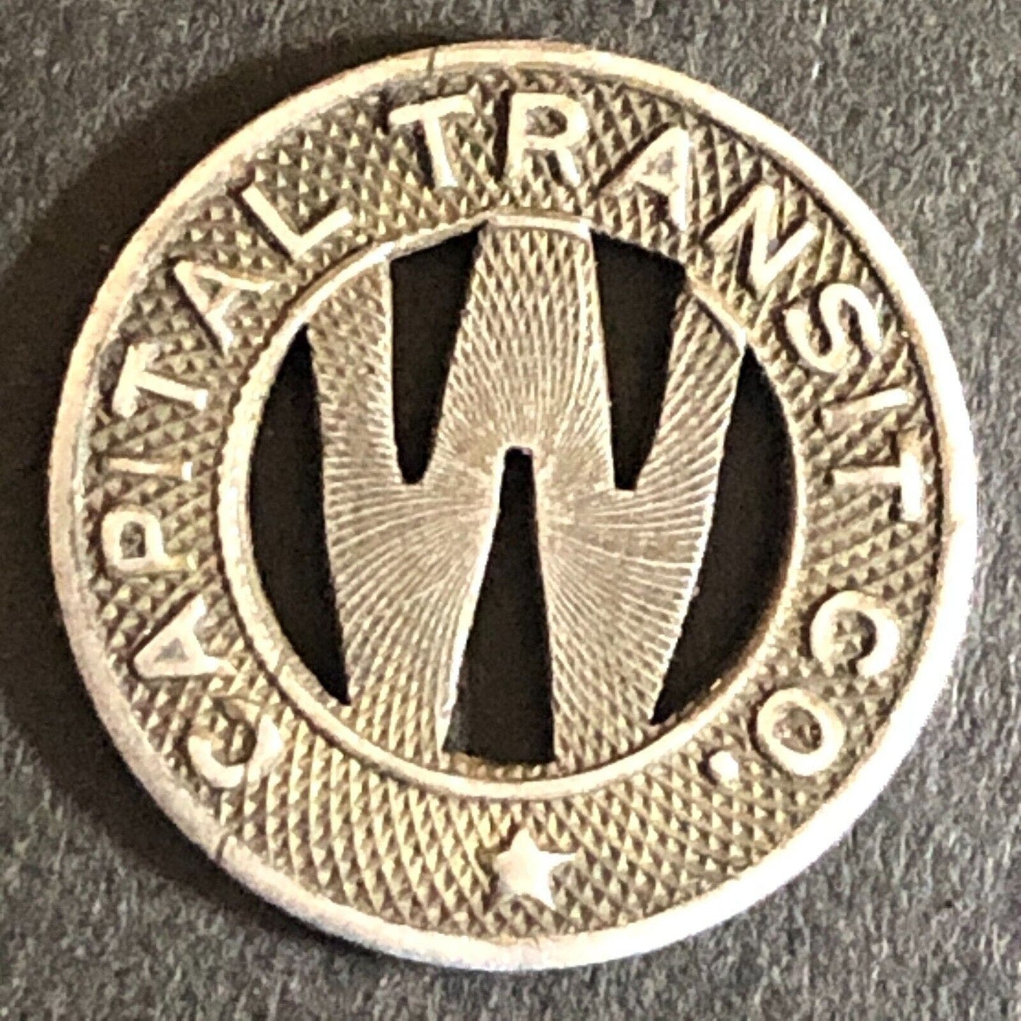 Capital Transit Co. G/F One Fare in the Dist. of Col. Transit Token 16mm