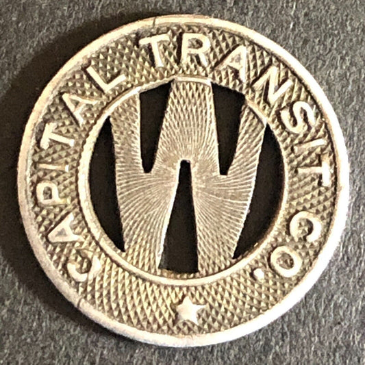 Capital Transit Co. G/F One Fare in the Dist. of Col. Transit Token 16mm