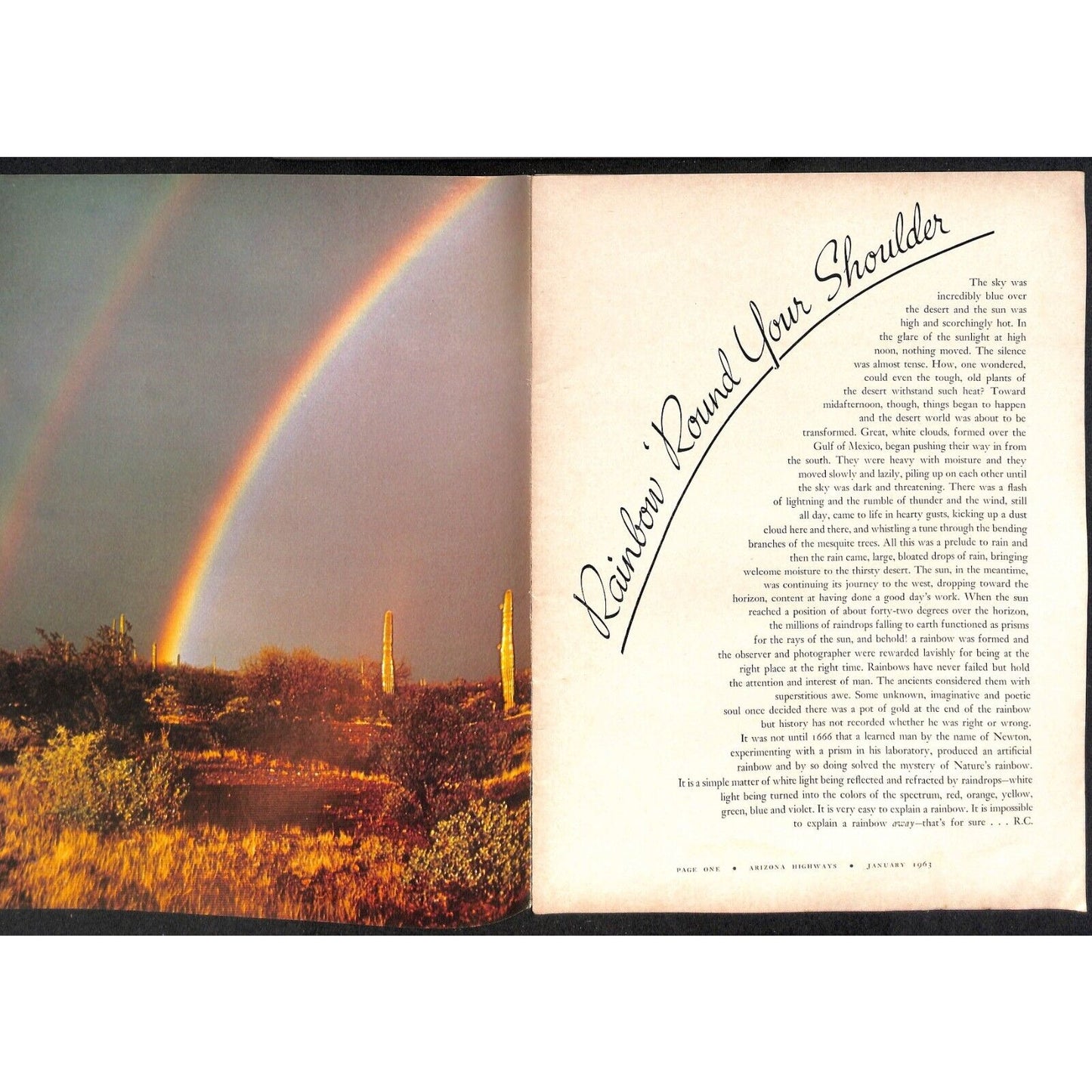 Arizona Highways Magazine January 1963 First Caboose to Maverick 36pp VGC
