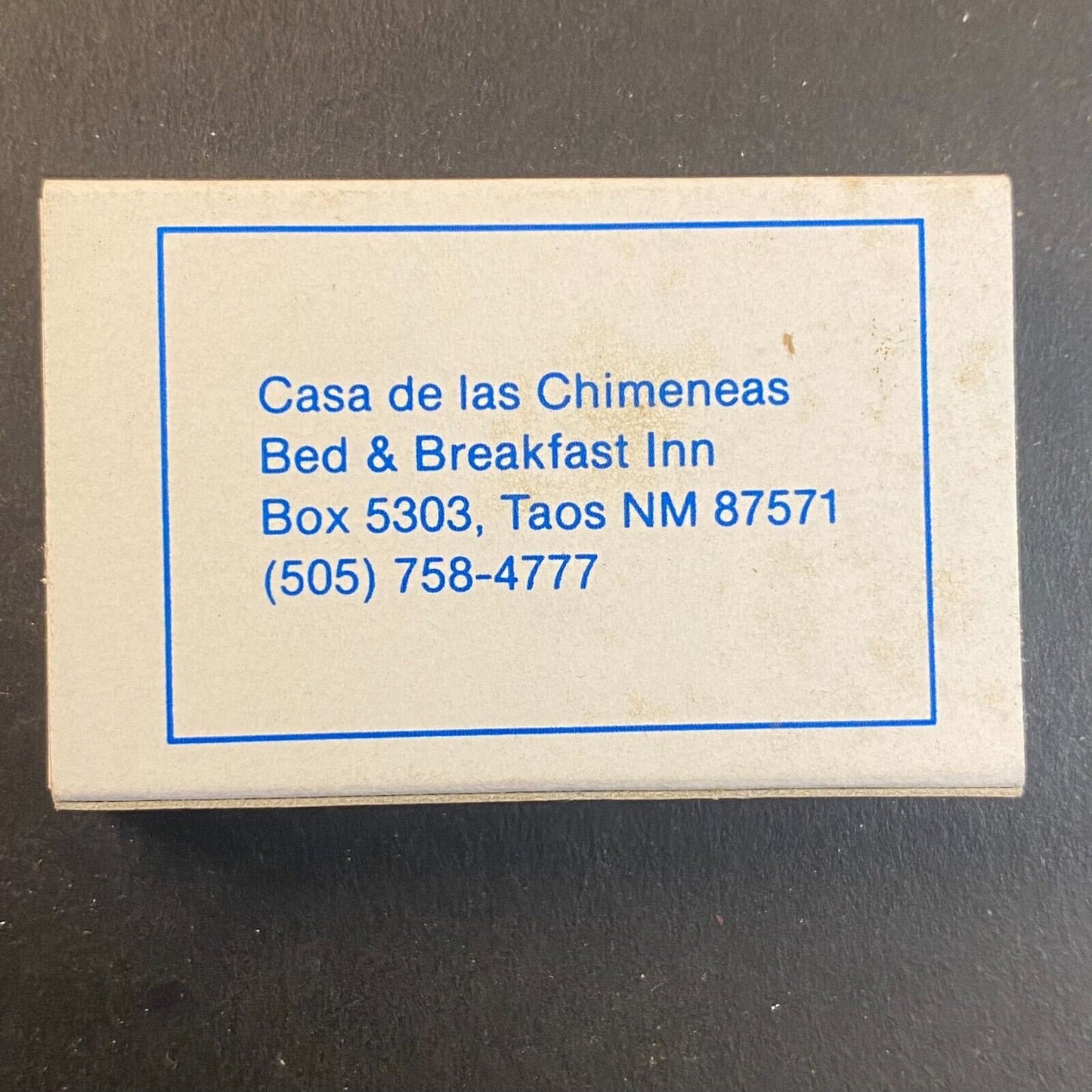 Casa de las Chimeneas Taos, NM Vintage Matchbox VGC Scarce
