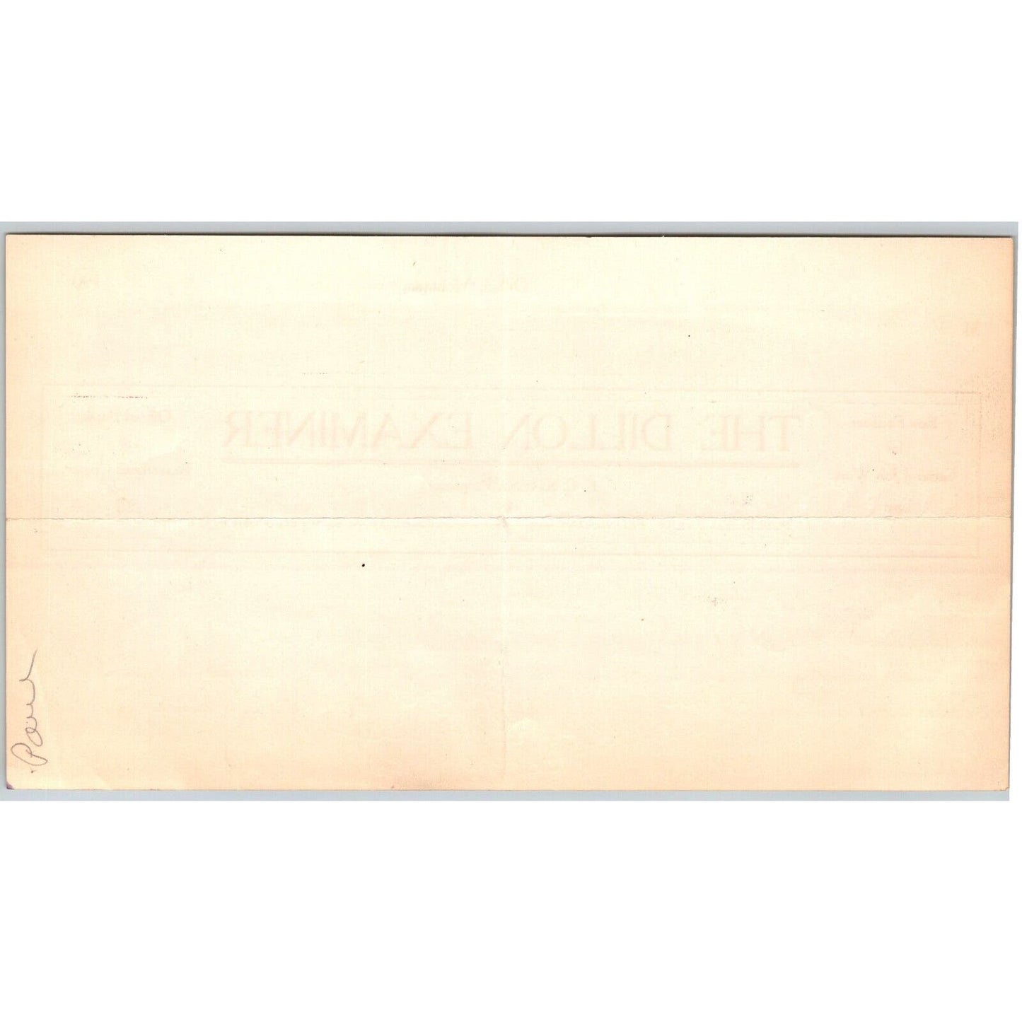 Dillon, MT The Dillon Examiner F.C. Kress Newspaper 1906 Billhead
